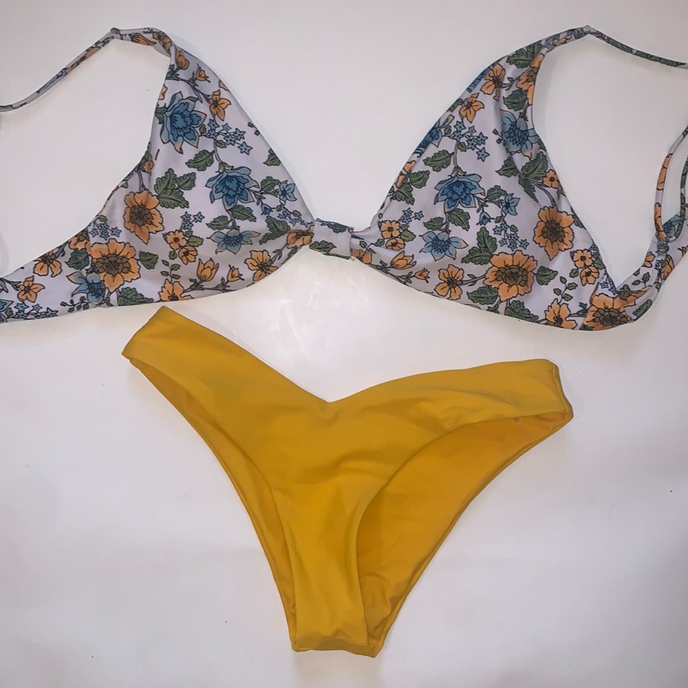 yellow swimsuit